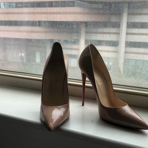 Brand new red bottoms only worn in the house because they are too small